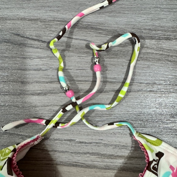 Y2K Woman’s Roxy Multi ColorTriangle Bikini Top - Picture 3 of 3